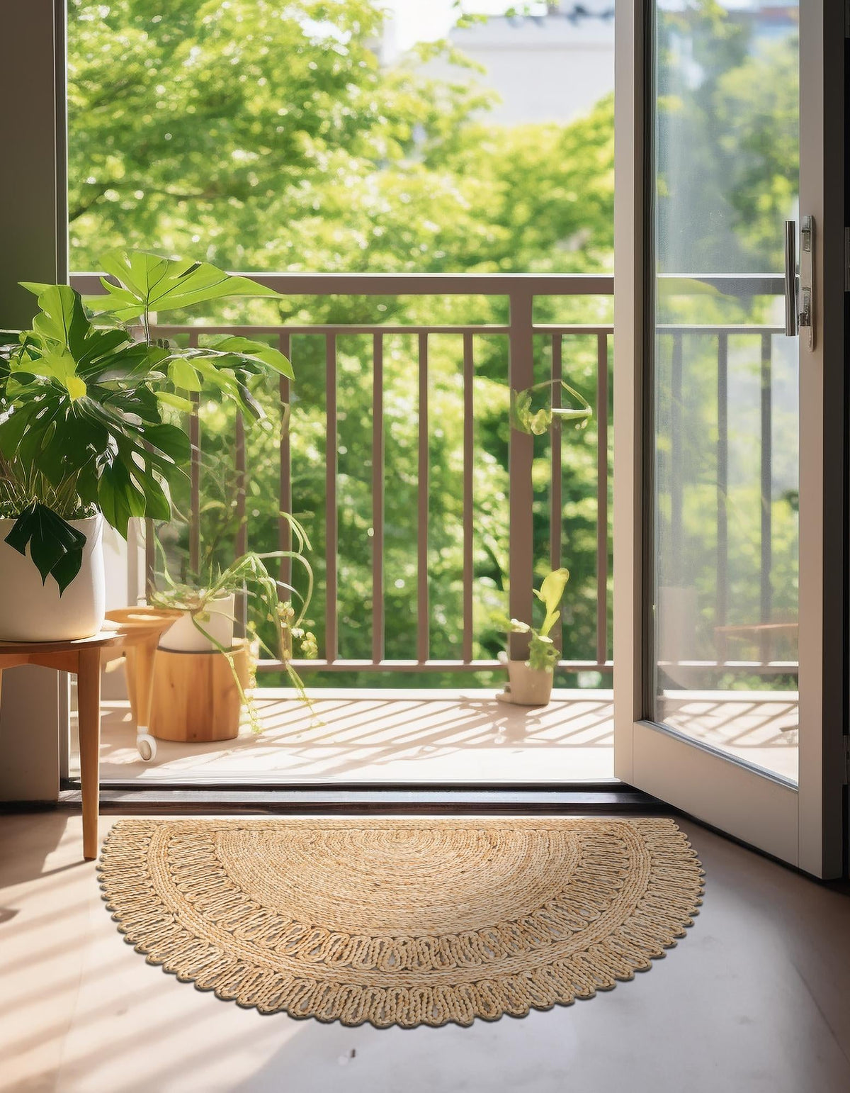 Woven Seaside Jute Collection Area Rug - Seaside Hearth Natural  lifestyle 18
