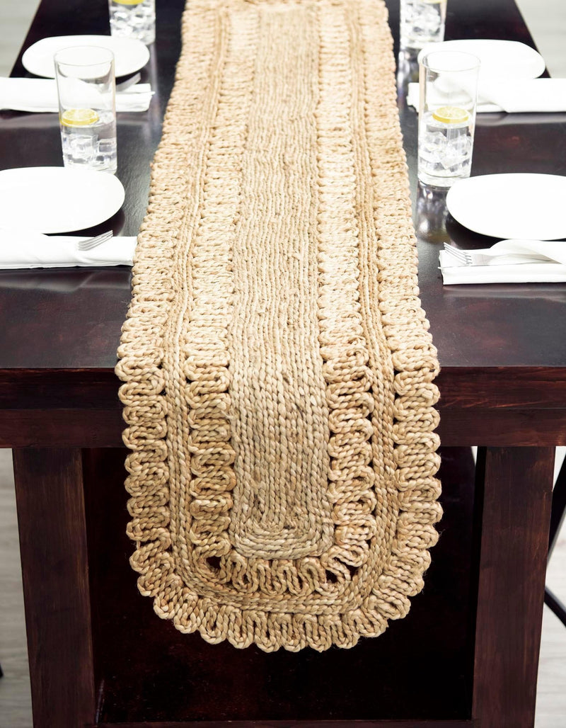 Woven Seaside Jute Collection Area Rug - Seaside Table Runner Natural  lifestyle 29