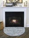 Zigzag Marina Collection Area Rug - HarborStripes Hearth Denim  lifestyle 82