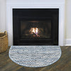 Zigzag Marina Collection Area Rug - HarborStripes Hearth Denim  lifestyle 174
