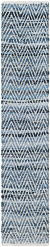 Zigzag Marina Collection Area Rug - HarborStripes Table Runner Denim  lifestyle 61