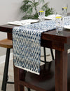 Zigzag Marina Collection Area Rug - HarborStripes Table Runner Denim  lifestyle 67