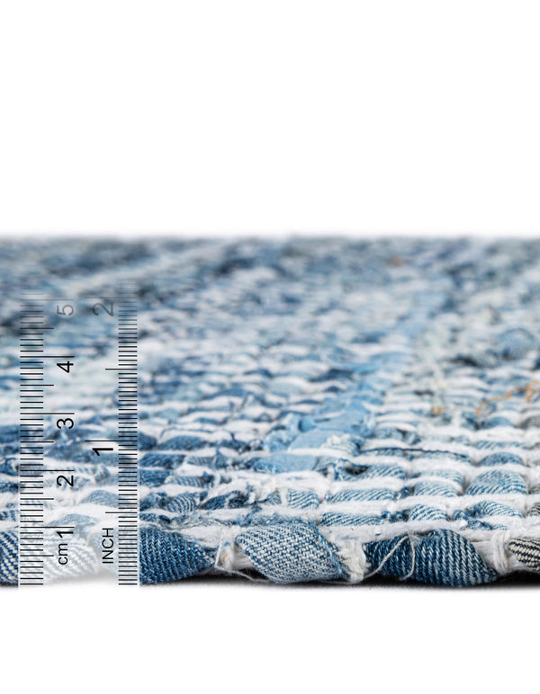 Zigzag Marina Collection Area Rug - HarborStripes Table Runner Denim  lifestyle 104