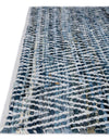 Zigzag Marina Collection Area Rug - HarborStripes Table Runner Denim  lifestyle 116