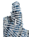 Zigzag Marina Collection Area Rug - HarborStripes Table Runner Denim  lifestyle 140
