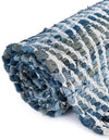 Zigzag Marina Collection Area Rug - HarborStripes Table Runner Denim  lifestyle 146