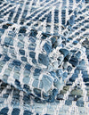 Zigzag Marina Collection Area Rug - HarborStripes Table Runner Denim  lifestyle 152