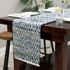 Zigzag Marina Collection Area Rug - HarborStripes Table Runner Denim  lifestyle 161
