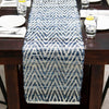 Zigzag Marina Collection Area Rug - HarborStripes Table Runner Denim  lifestyle 164