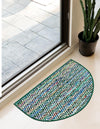 Zigzag Marina Collection Area Rug - HarborStripes Hearth Green  lifestyle 89
