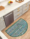 Zigzag Marina Collection Area Rug - HarborStripes Hearth Green  lifestyle 92