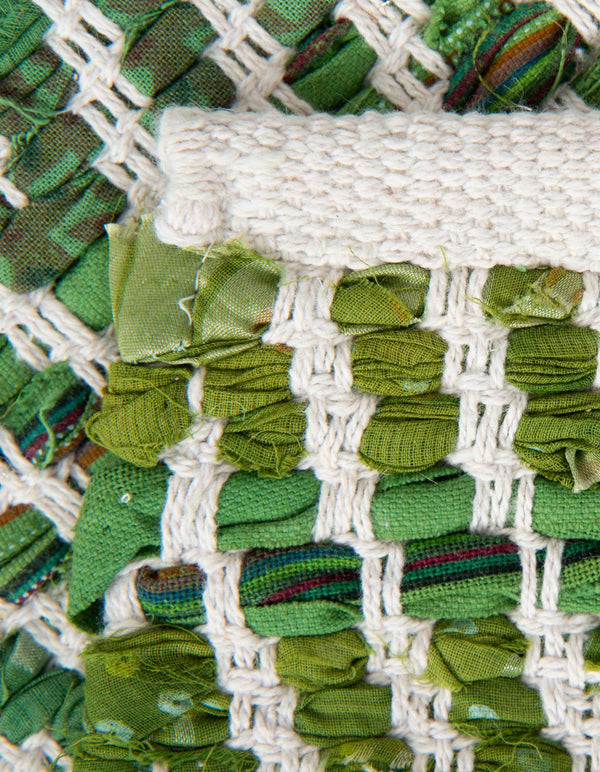 Zigzag Marina Collection Area Rug - HarborStripes Table Runner Green  lifestyle 127