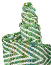 Zigzag Marina Collection Area Rug - HarborStripes Table Runner Green  lifestyle 139