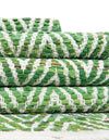 Zigzag Marina Collection Area Rug - HarborStripes Table Runner Green  lifestyle 157