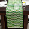 Zigzag Marina Collection Area Rug - HarborStripes Table Runner Green  lifestyle 163