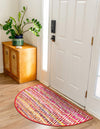 Zigzag Marina Collection Area Rug - HarborStripes Hearth Multi  lifestyle 83