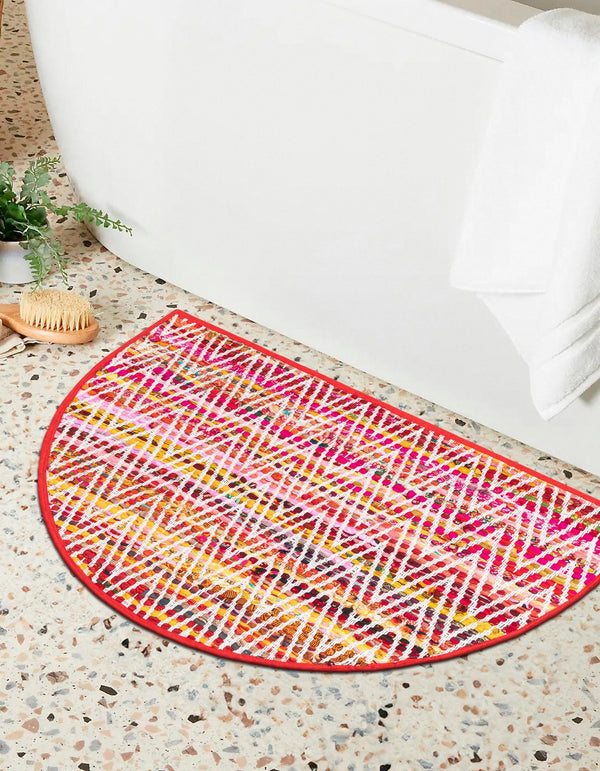 Zigzag Marina Collection Area Rug - HarborStripes Hearth Multi  lifestyle 102