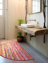 Zigzag Marina Collection Area Rug - HarborStripes Hearth Multi  lifestyle 121