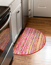 Zigzag Marina Collection Area Rug - HarborStripes Hearth Multi  lifestyle 135
