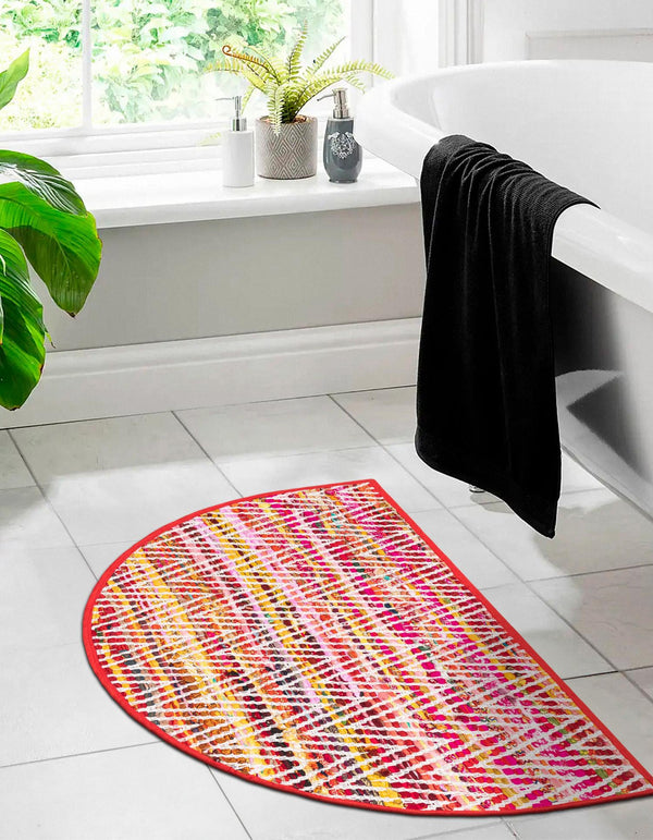 Zigzag Marina Collection Area Rug - HarborStripes Hearth Multi  lifestyle 147