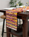 Zigzag Marina Collection Area Rug - HarborStripes Table Runner Multi  lifestyle 63