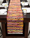 Zigzag Marina Collection Area Rug - HarborStripes Table Runner Multi  lifestyle 70