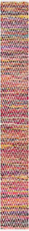 Zigzag Marina Collection Area Rug - HarborStripes Table Runner Multi  lifestyle 57