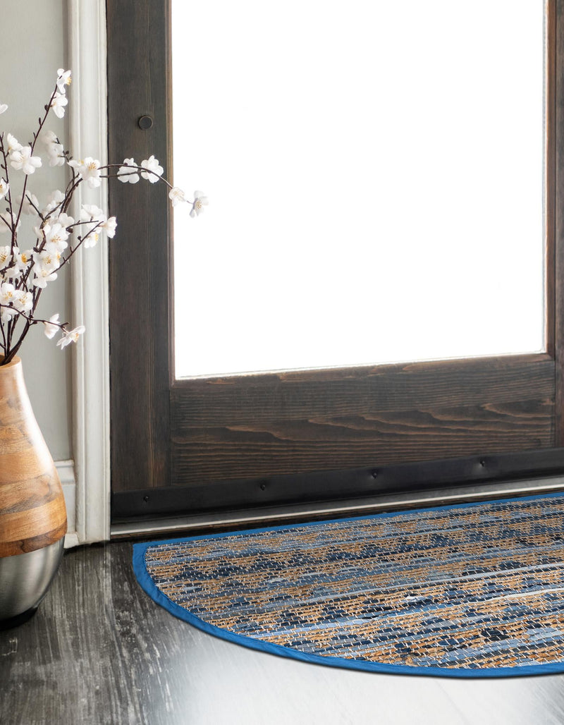 Himalaya Jute Collection Area Rug - Mumbai Hearth Navy Blue  lifestyle 100