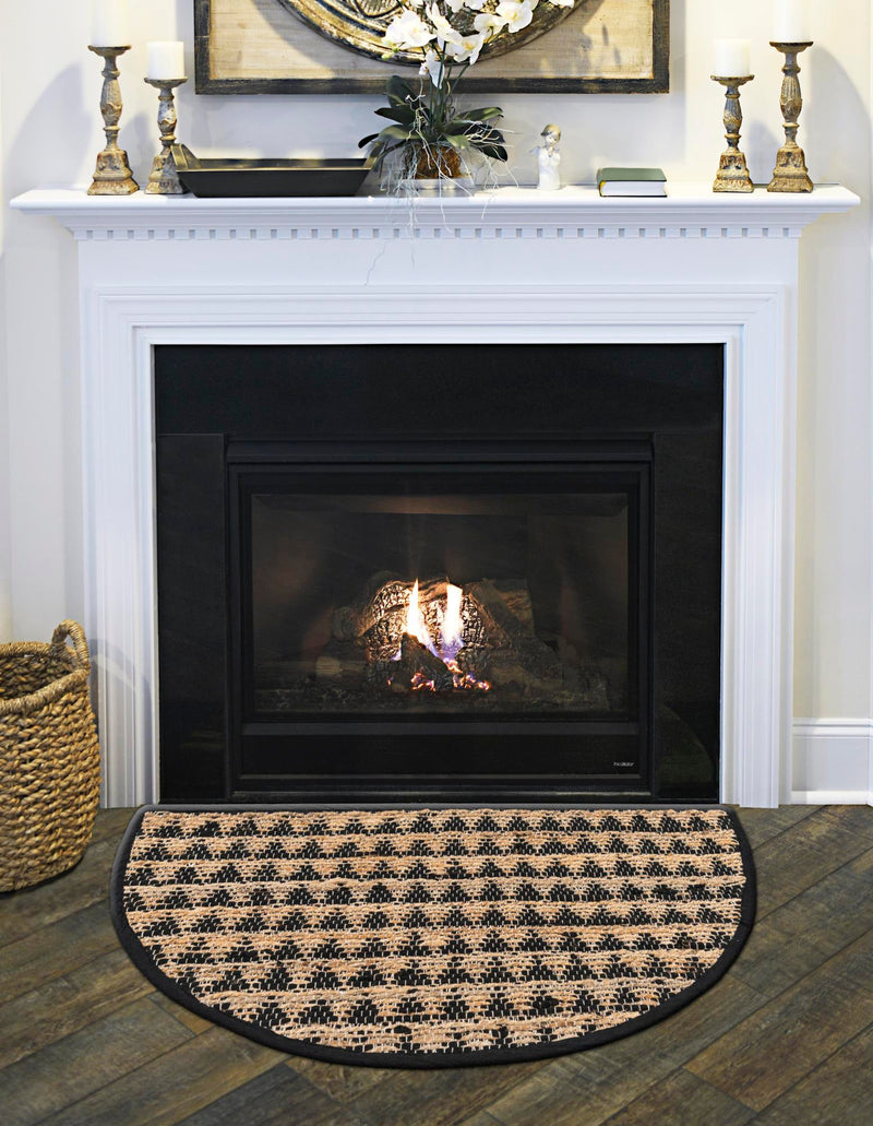 Himalaya Jute Collection Area Rug - Mumbai Hearth Black  lifestyle 92