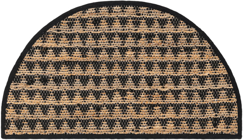 Osian Looms Collection Area Rug - Mumbai Hearth Black  lifestyle 84