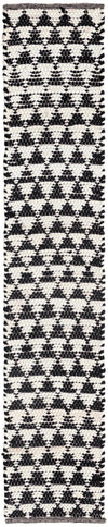 Osian Looms Collection Area Rug - Mumbai Table Runner Black and White  lifestyle 82