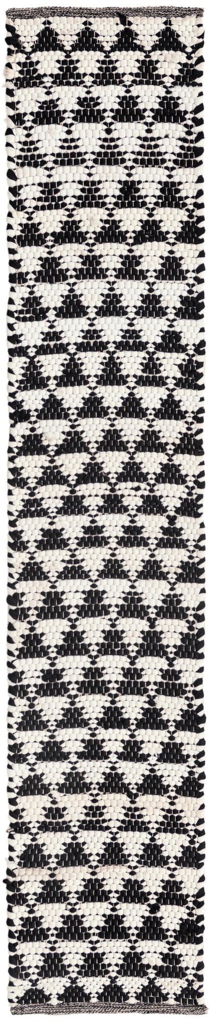 Osian Looms Collection Area Rug - Mumbai Table Runner Black and White  lifestyle 82