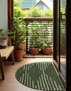 Thar Cotton Collection Area Rug - Jaisalmer (Green) Hearth Green  lifestyle 24