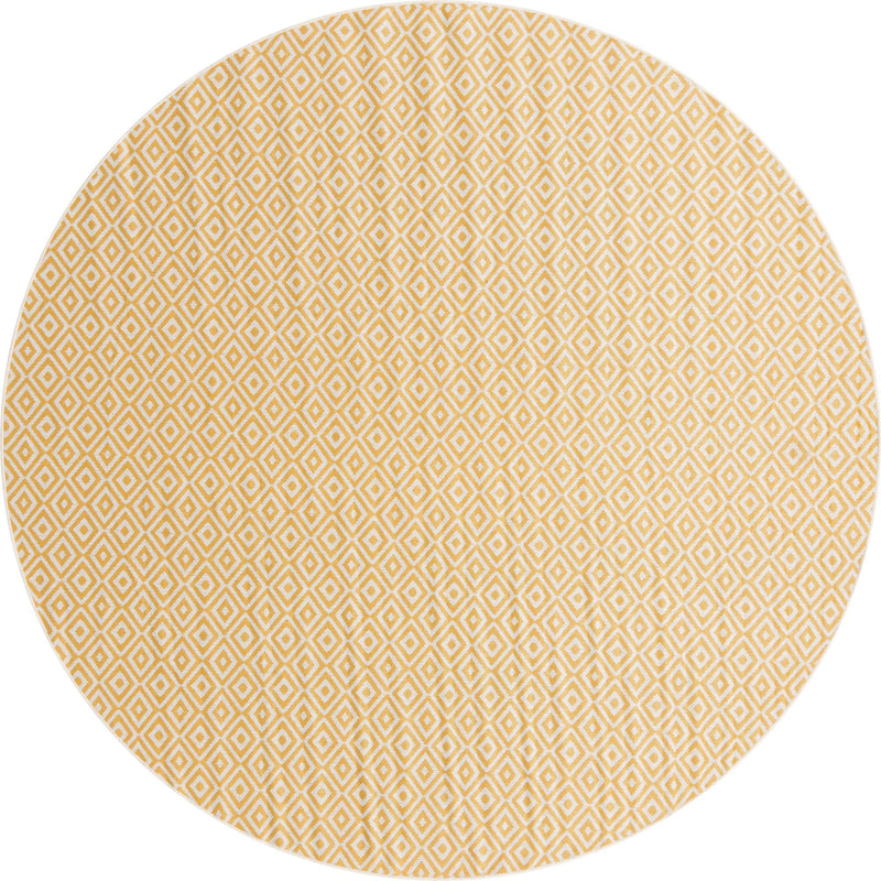 Urban Oasis Rugs Collection Area Rug -  Rooftop (Yellow Ivory) Round Ivory and Yellow  lifestyle 41