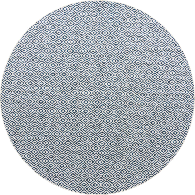 Urban Oasis Rugs Collection Area Rug -  Rooftop (Blue) Round Blue  lifestyle 36