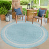 Patio Perimeter Collection Area Rug - Veranda (Aquamarine) Round Aquamarine  lifestyle 19