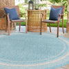 Patio Perimeter Collection Area Rug - Veranda (Aquamarine) Round Aquamarine  lifestyle 20