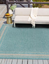 Patio Perimeter Collection Area Rug - Veranda (Aquamarine) Square Aquamarine  lifestyle 0