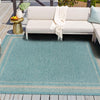 Patio Perimeter Collection Area Rug - Veranda (Aquamarine) Square Aquamarine  lifestyle 23