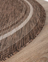 Terrace Fringe Collection Area Rug - Veranda (Brown) Round Brown  lifestyle 43