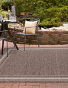 Patio Perimeter Collection Area Rug - Veranda (Brown) Square Brown  lifestyle 48