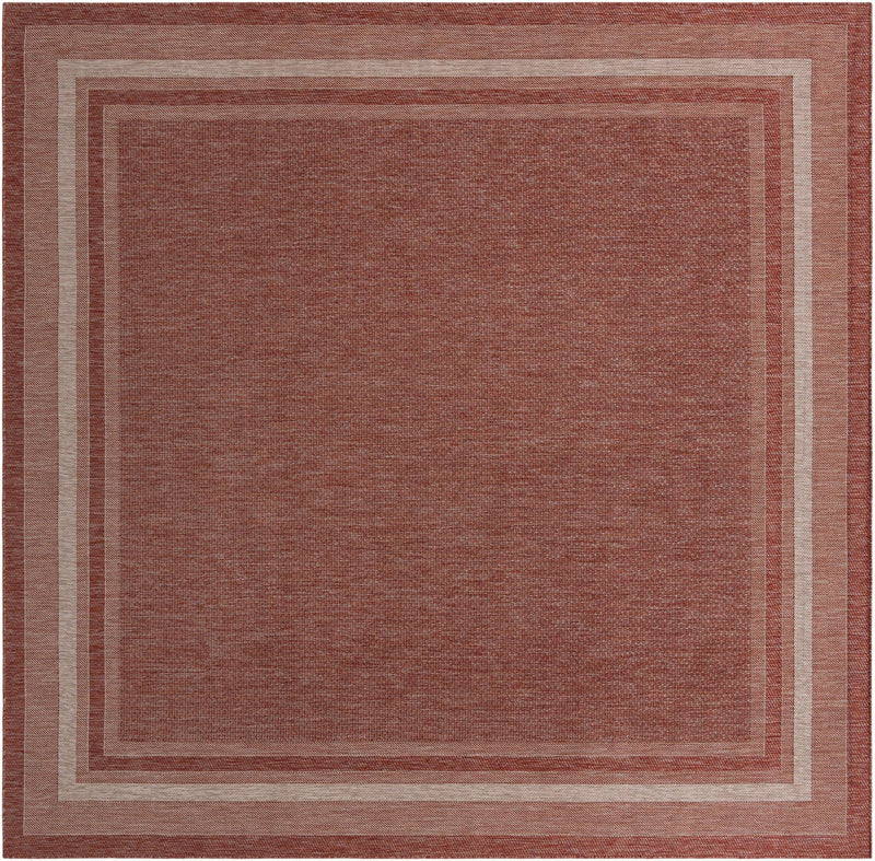 Patio Perimeter Collection Area Rug - Veranda (Rust Red) Square Rust Red Main