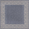 Terrace Fringe Collection Area Rug -  Lanai Square Blue  lifestyle 99