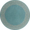 Patio Perimeter Collection Area Rug -  Lanai Round Aqua Main
