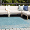 Patio Perimeter Collection Area Rug -  Lanai Square Aqua  lifestyle 147