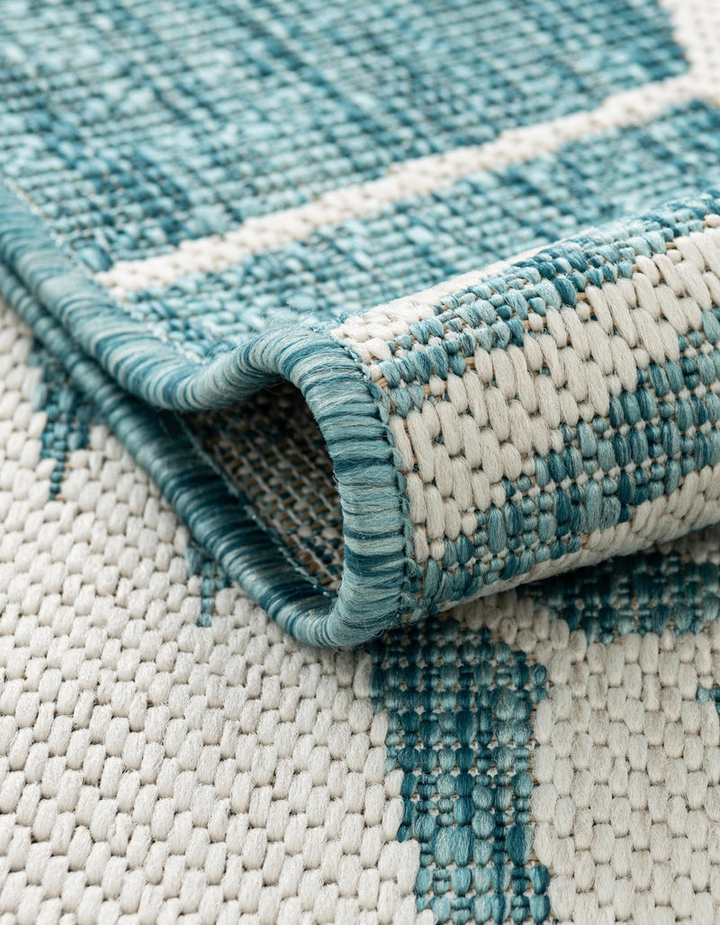 Garden Terrace Escape Collection Area Rug - Verdure (Light Aqua) Square Light Aqua  lifestyle 5