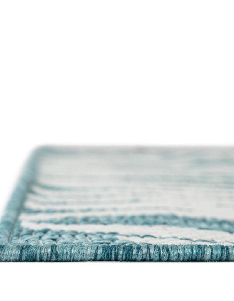 Garden Terrace Escape Collection Area Rug - Verdure (Light Aqua) Square Light Aqua  lifestyle 7