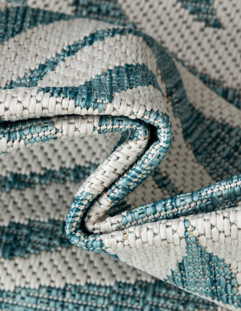 Garden Terrace Escape Collection Area Rug - Verdure (Light Aqua) Square Light Aqua  lifestyle 9