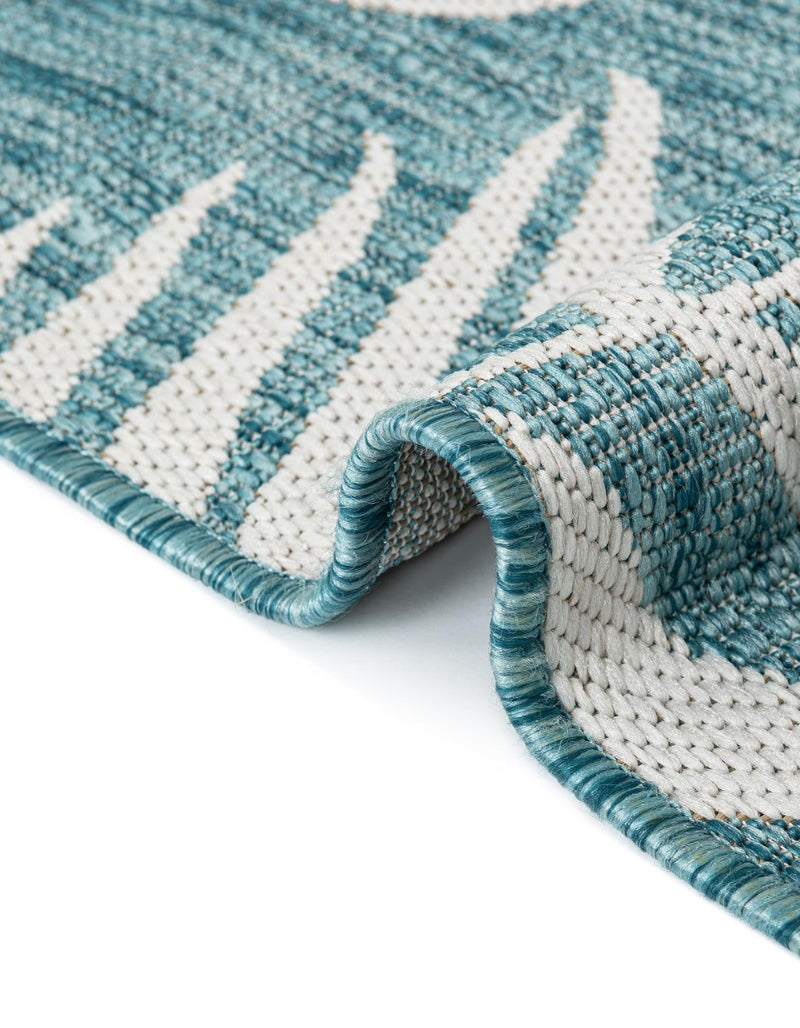 Garden Terrace Escape Collection Area Rug - Verdure (Light Aqua) Square Light Aqua  lifestyle 13