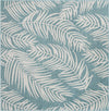 Garden Terrace Escape Collection Area Rug - Verdure (Light Aqua) Square Light Aqua Main